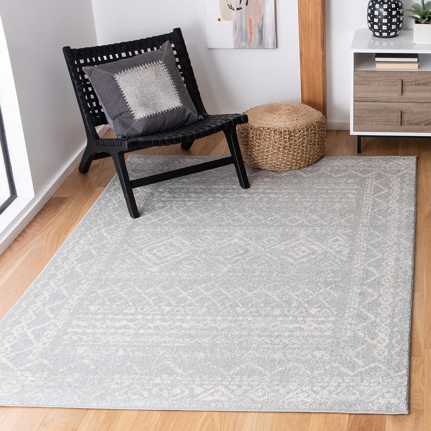 image:imageSAFAVIEH Area Rug 8x10 Tulum Collection Large Ivory amp Black Moroccan Boho Distressed Design NonShedding amp Easy to Clean Ideal for Living Room Bedroom Dining Space TUL268DLight GreyIvory