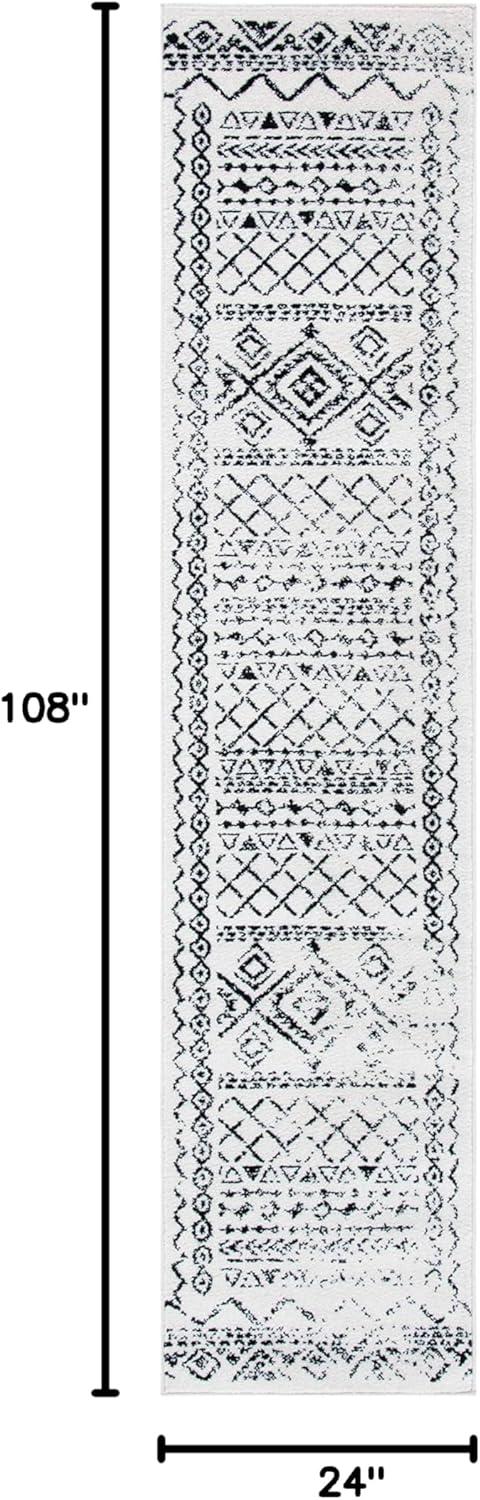 image:imageSAFAVIEH Area Rug 8x10 Tulum Collection Large Ivory amp Black Moroccan Boho Distressed Design NonShedding amp Easy to Clean Ideal for Living Room Bedroom Dining Space TUL268DIvoryBlack