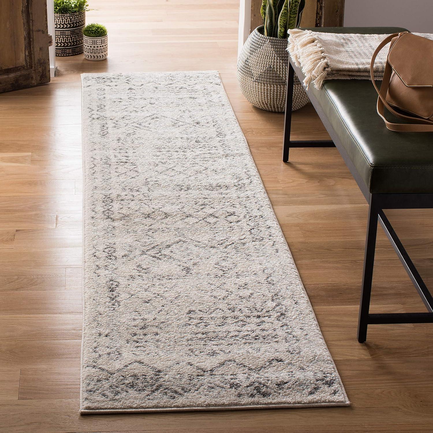 image:imageSAFAVIEH Area Rug 8x10 Tulum Collection Large Ivory amp Black Moroccan Boho Distressed Design NonShedding amp Easy to Clean Ideal for Living Room Bedroom Dining Space TUL268DIvoryGrey