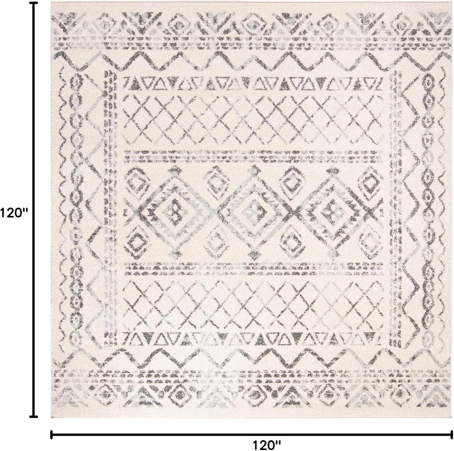 image:imageSAFAVIEH Area Rug 8x10 Tulum Collection Large Ivory amp Black Moroccan Boho Distressed Design NonShedding amp Easy to Clean Ideal for Living Room Bedroom Dining Space TUL268DIvoryGrey
