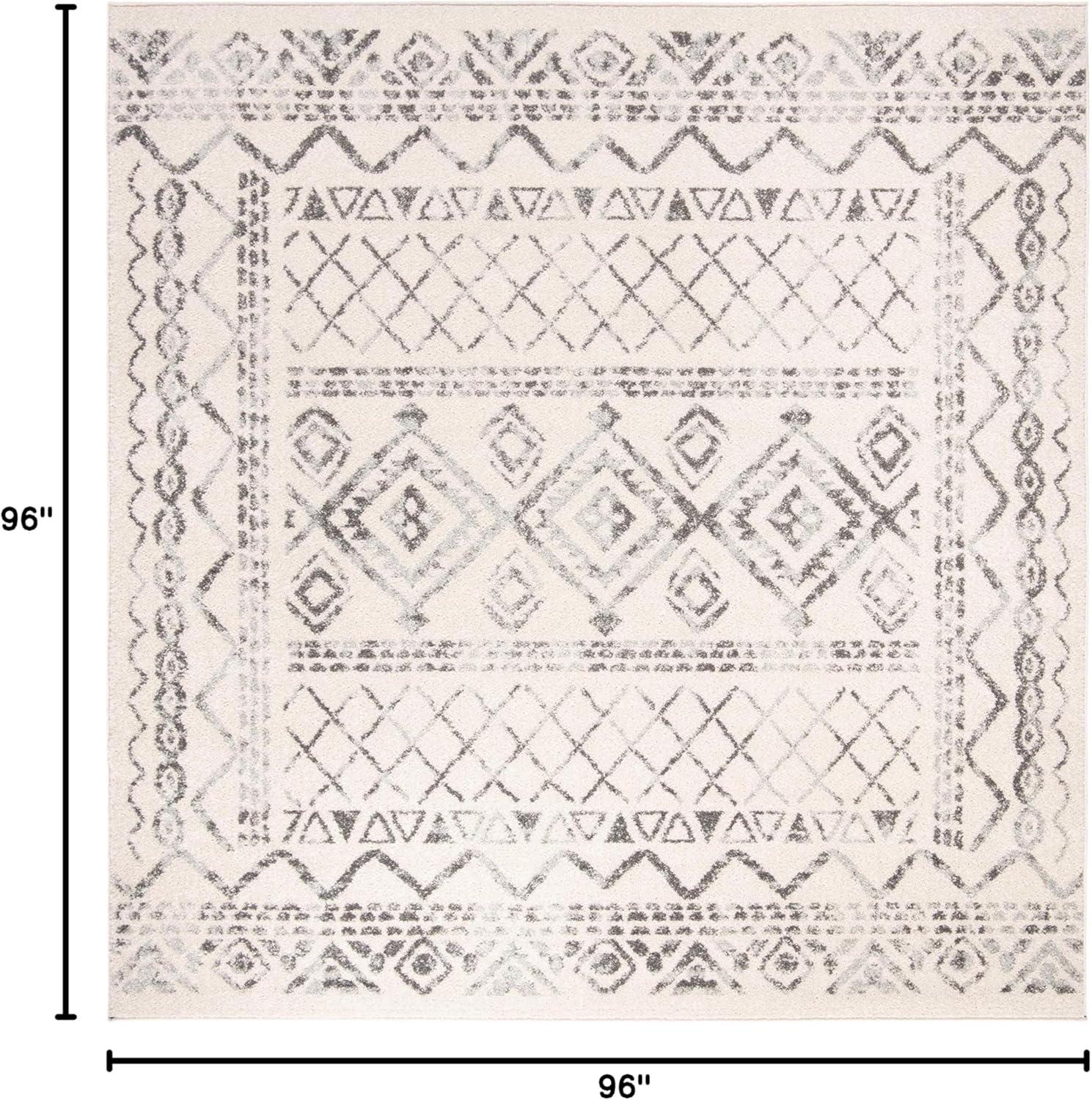 image:imageSAFAVIEH Area Rug 8x10 Tulum Collection Large Ivory amp Black Moroccan Boho Distressed Design NonShedding amp Easy to Clean Ideal for Living Room Bedroom Dining Space TUL268DIvoryGrey