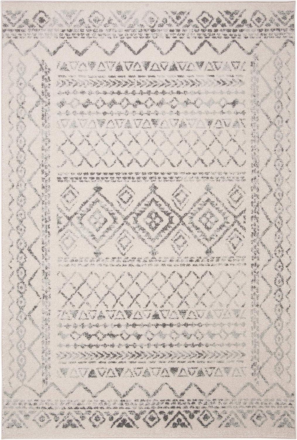 image:imageSAFAVIEH Area Rug 8x10 Tulum Collection Large Ivory amp Black Moroccan Boho Distressed Design NonShedding amp Easy to Clean Ideal for Living Room Bedroom Dining Space TUL268DIvoryGrey