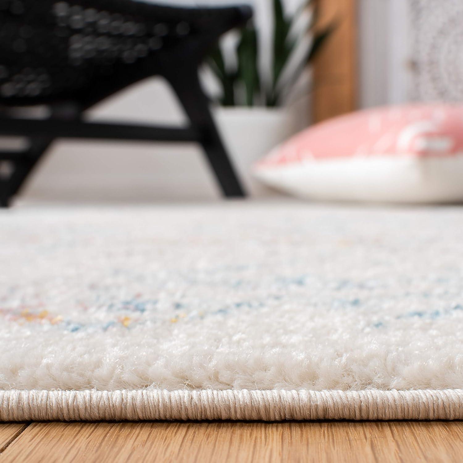 image:imageSAFAVIEH Area Rug 8x10 Tulum Collection Large Ivory amp Black Moroccan Boho Distressed Design NonShedding amp Easy to Clean Ideal for Living Room Bedroom Dining Space TUL268DIvoryTurquoise
