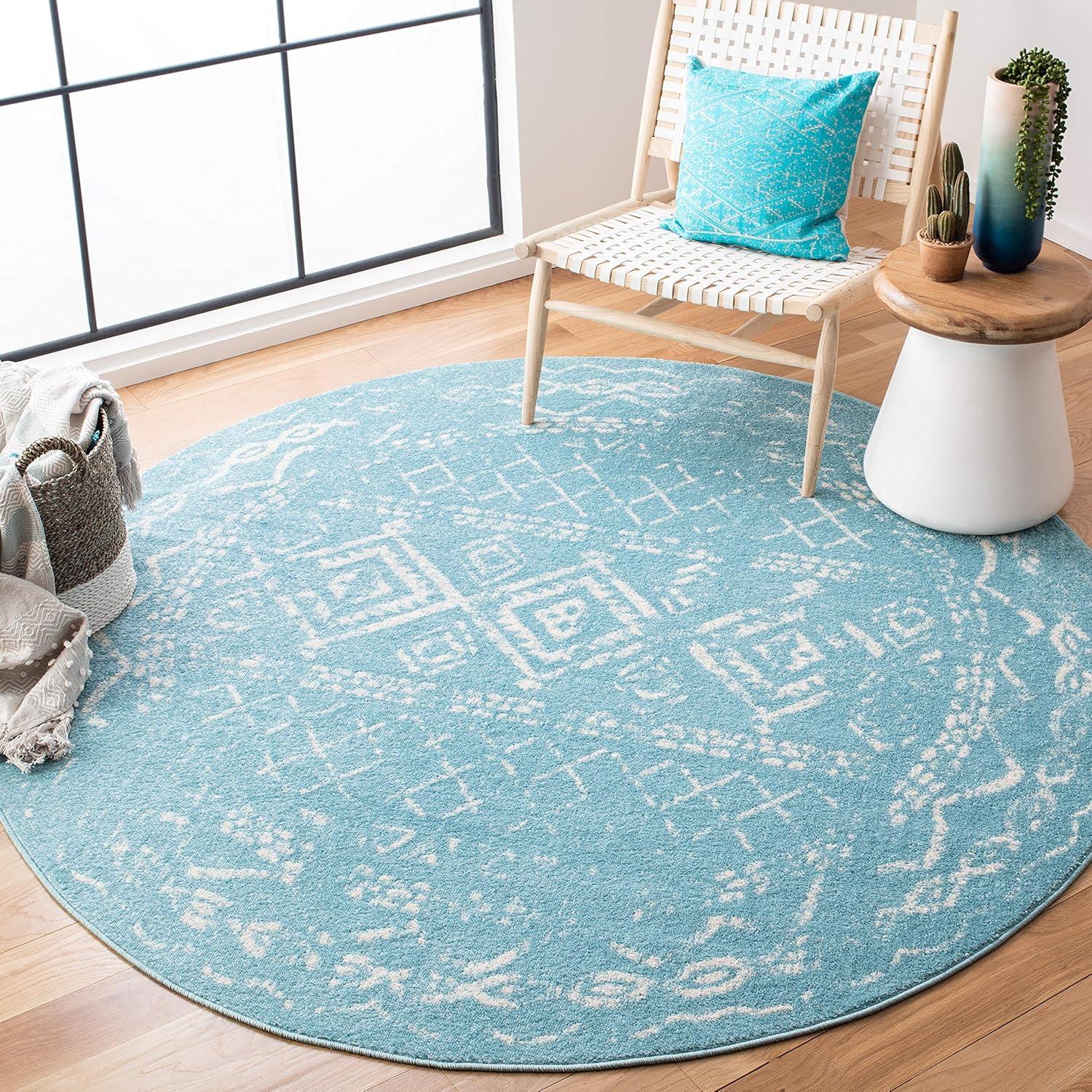 image:imageSAFAVIEH Area Rug 8x10 Tulum Collection Large Ivory amp Black Moroccan Boho Distressed Design NonShedding amp Easy to Clean Ideal for Living Room Bedroom Dining Space TUL268DTurquoiseIvory