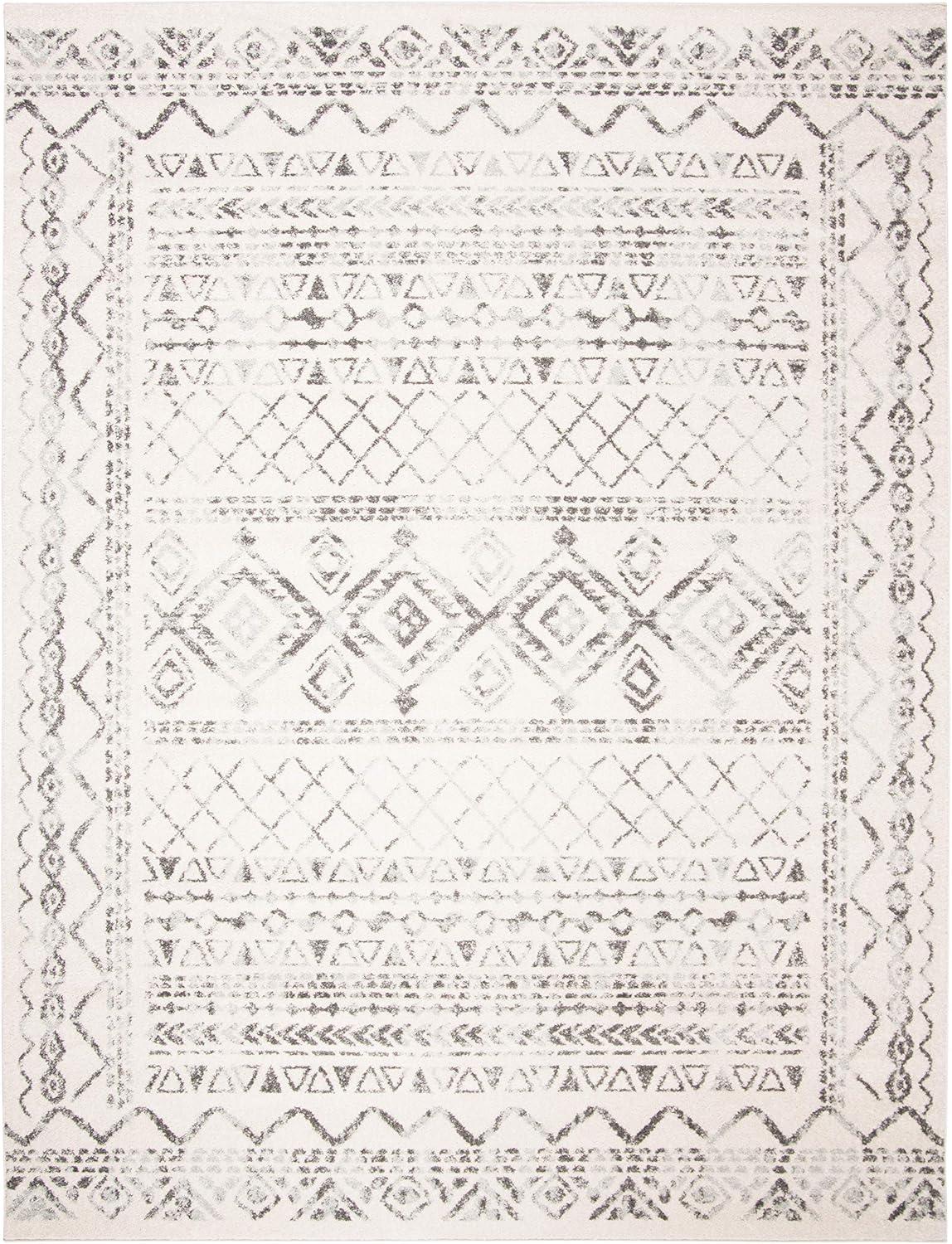 image:imageSAFAVIEH Area Rug 8x10 Tulum Collection Large Ivory amp Black Moroccan Boho Distressed Design NonShedding amp Easy to Clean Ideal for Living Room Bedroom Dining Space TUL268DIvoryGrey