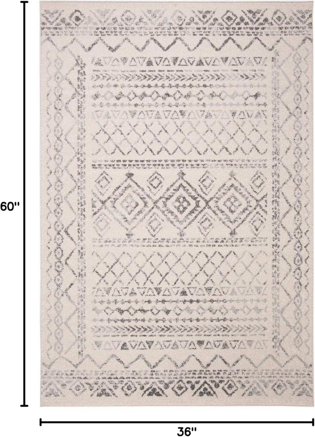 image:imageSAFAVIEH Area Rug 8x10 Tulum Collection Large Ivory amp Black Moroccan Boho Distressed Design NonShedding amp Easy to Clean Ideal for Living Room Bedroom Dining Space TUL268DIvoryGrey