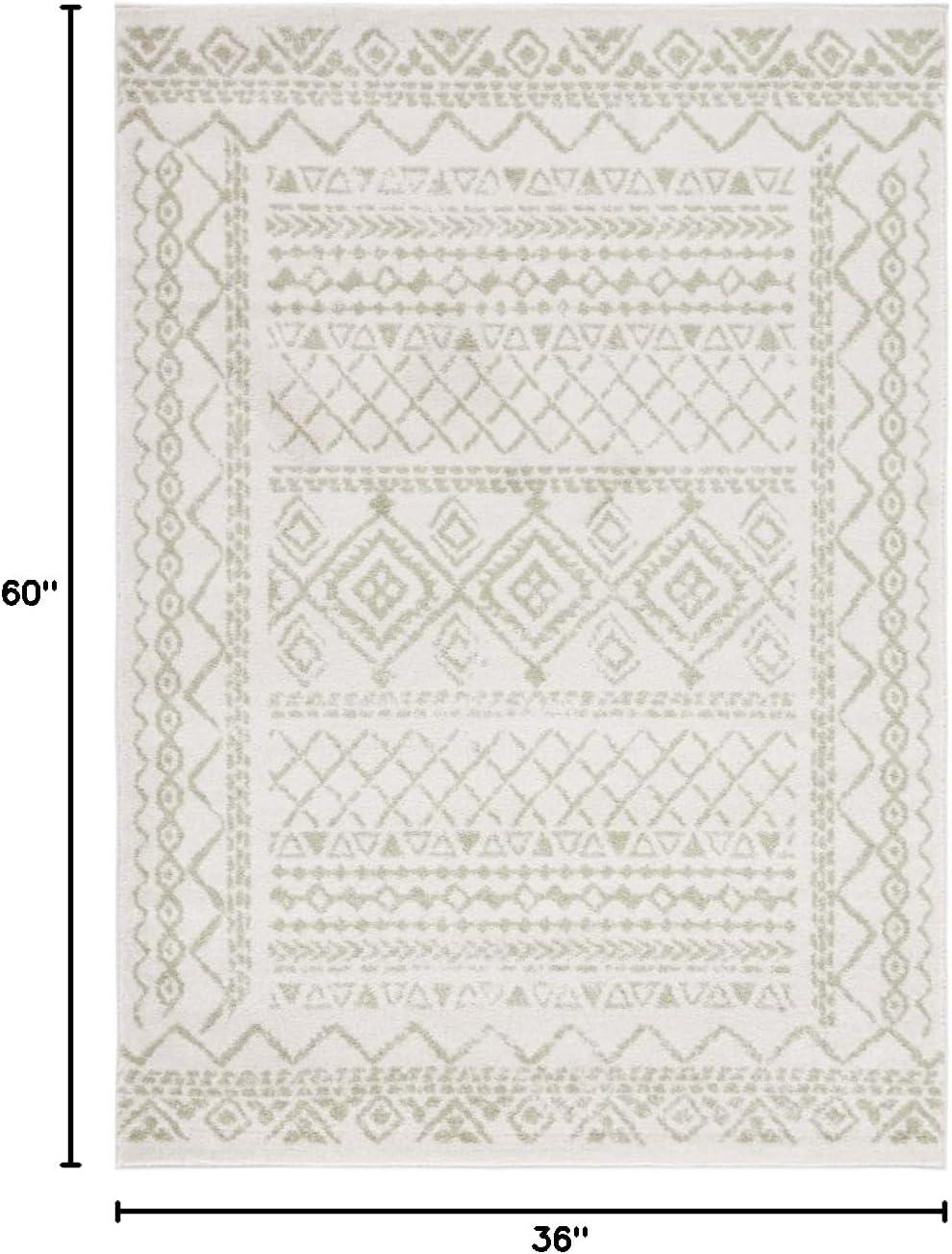 image:imageSAFAVIEH Area Rug 8x10 Tulum Collection Large Ivory amp Black Moroccan Boho Distressed Design NonShedding amp Easy to Clean Ideal for Living Room Bedroom Dining Space TUL268DIvorySage