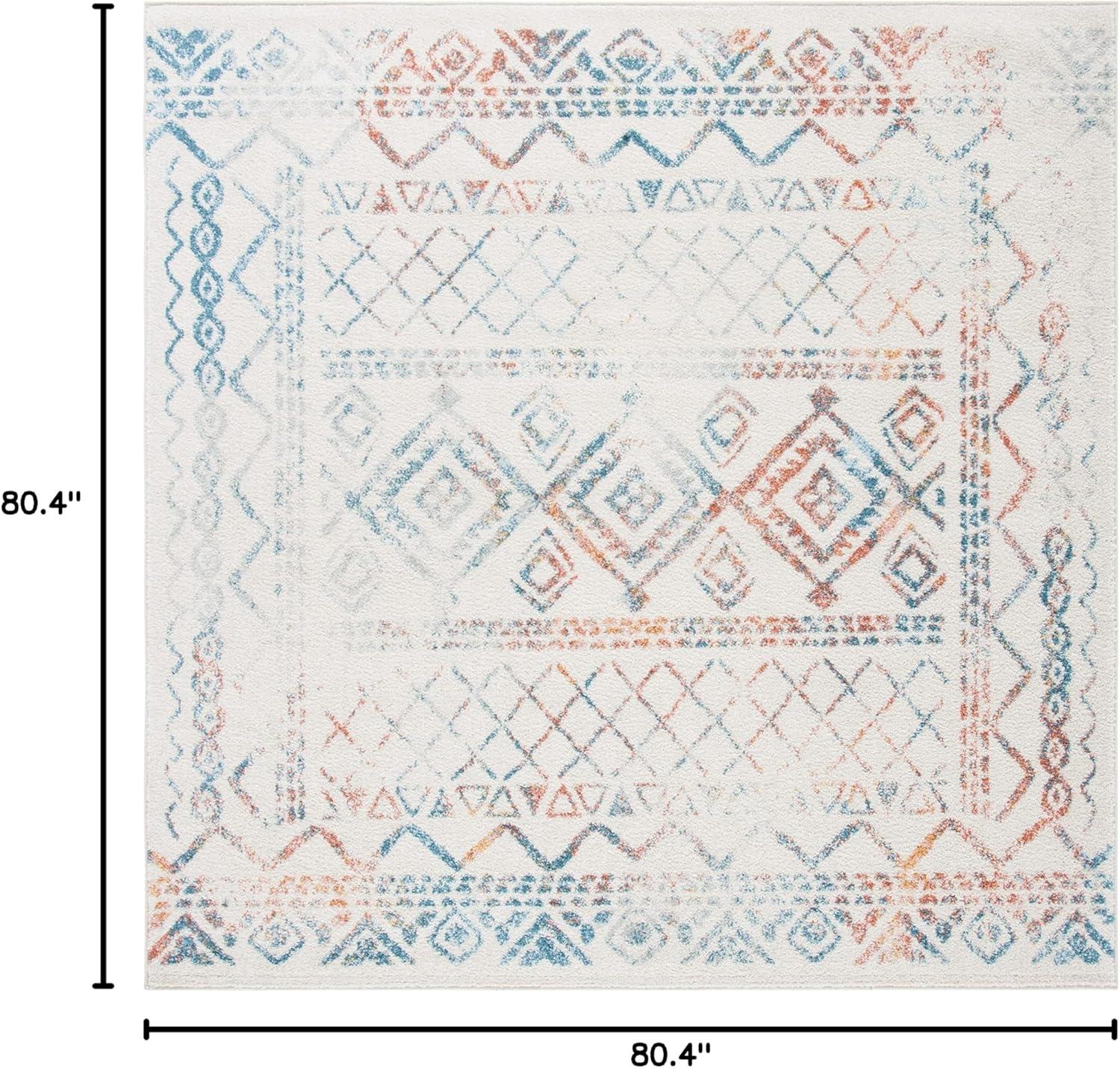 image:imageSAFAVIEH Area Rug 8x10 Tulum Collection Large Ivory amp Black Moroccan Boho Distressed Design NonShedding amp Easy to Clean Ideal for Living Room Bedroom Dining Space TUL268DIvoryTurquoise