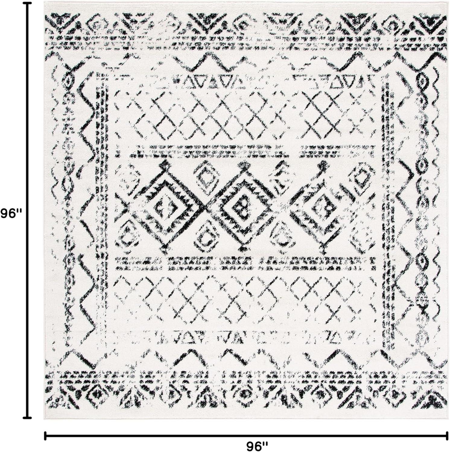image:imageSAFAVIEH Area Rug 8x10 Tulum Collection Large Ivory amp Black Moroccan Boho Distressed Design NonShedding amp Easy to Clean Ideal for Living Room Bedroom Dining Space TUL268DIvoryBlack