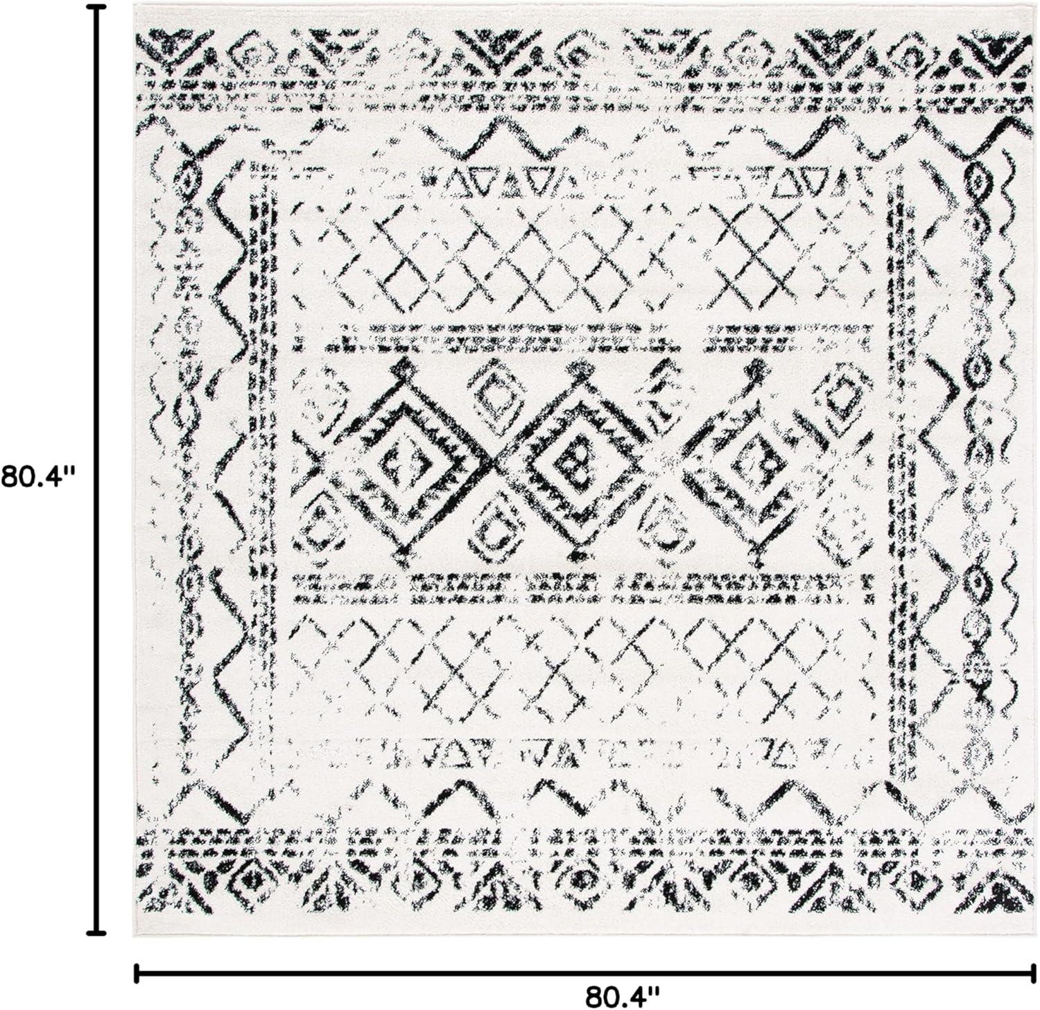 image:imageSAFAVIEH Area Rug 8x10 Tulum Collection Large Ivory amp Black Moroccan Boho Distressed Design NonShedding amp Easy to Clean Ideal for Living Room Bedroom Dining Space TUL268DIvoryBlack