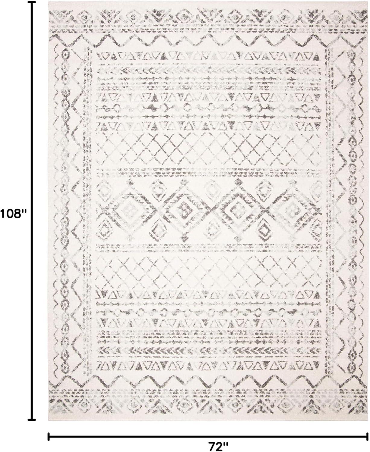image:imageSAFAVIEH Area Rug 8x10 Tulum Collection Large Ivory amp Black Moroccan Boho Distressed Design NonShedding amp Easy to Clean Ideal for Living Room Bedroom Dining Space TUL268DIvoryGrey