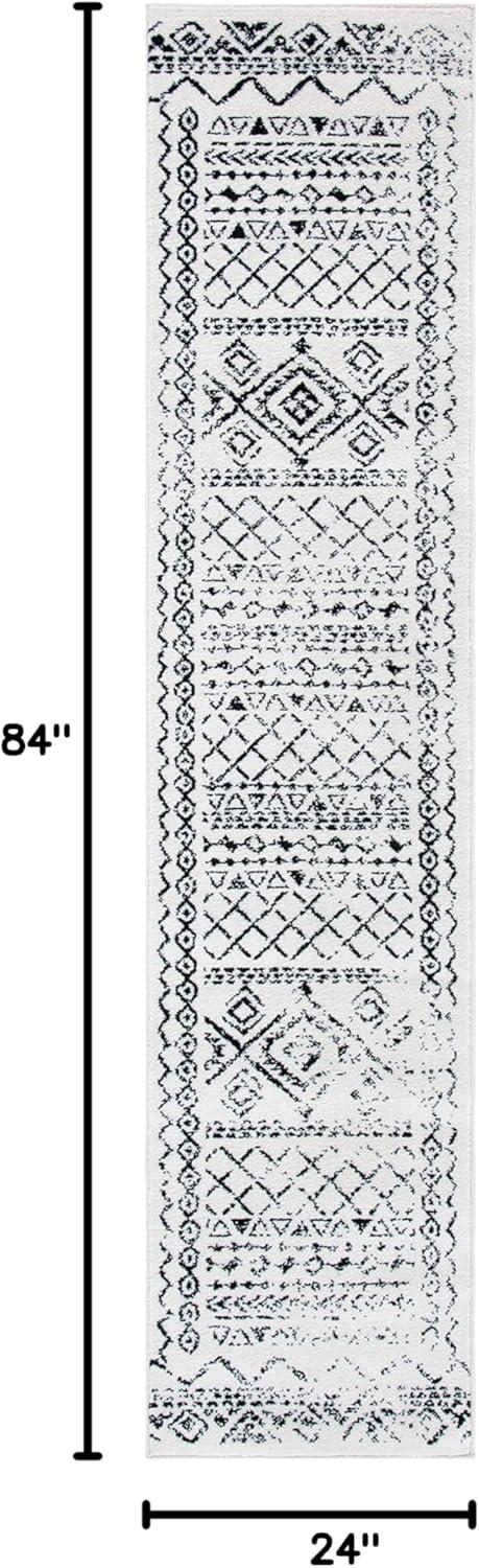 image:imageSAFAVIEH Area Rug 8x10 Tulum Collection Large Ivory amp Black Moroccan Boho Distressed Design NonShedding amp Easy to Clean Ideal for Living Room Bedroom Dining Space TUL268DIvoryBlack
