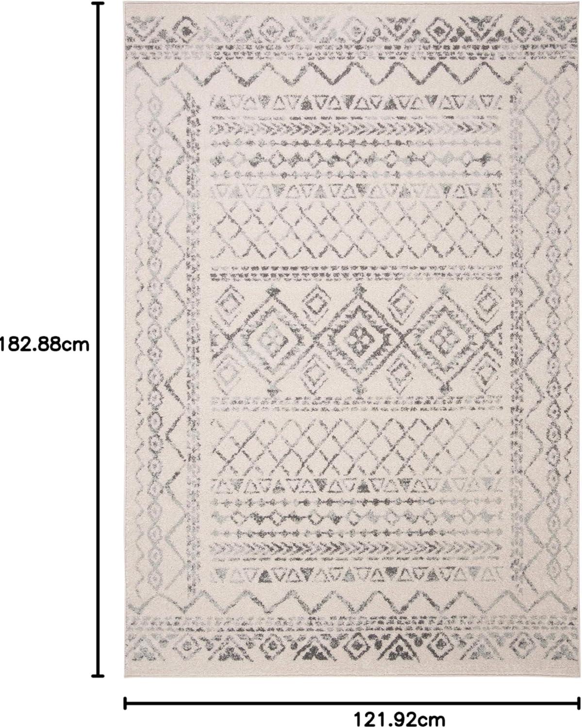 image:imageSAFAVIEH Area Rug 8x10 Tulum Collection Large Ivory amp Black Moroccan Boho Distressed Design NonShedding amp Easy to Clean Ideal for Living Room Bedroom Dining Space TUL268DIvoryGrey