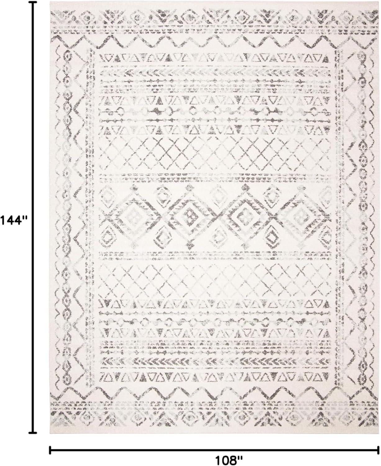 image:imageSAFAVIEH Area Rug 8x10 Tulum Collection Large Ivory amp Black Moroccan Boho Distressed Design NonShedding amp Easy to Clean Ideal for Living Room Bedroom Dining Space TUL268DIvoryGrey
