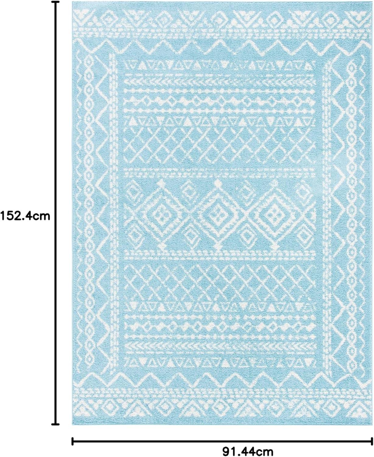 image:imageSAFAVIEH Area Rug 8x10 Tulum Collection Large Ivory amp Black Moroccan Boho Distressed Design NonShedding amp Easy to Clean Ideal for Living Room Bedroom Dining Space TUL268DTurquoiseIvory