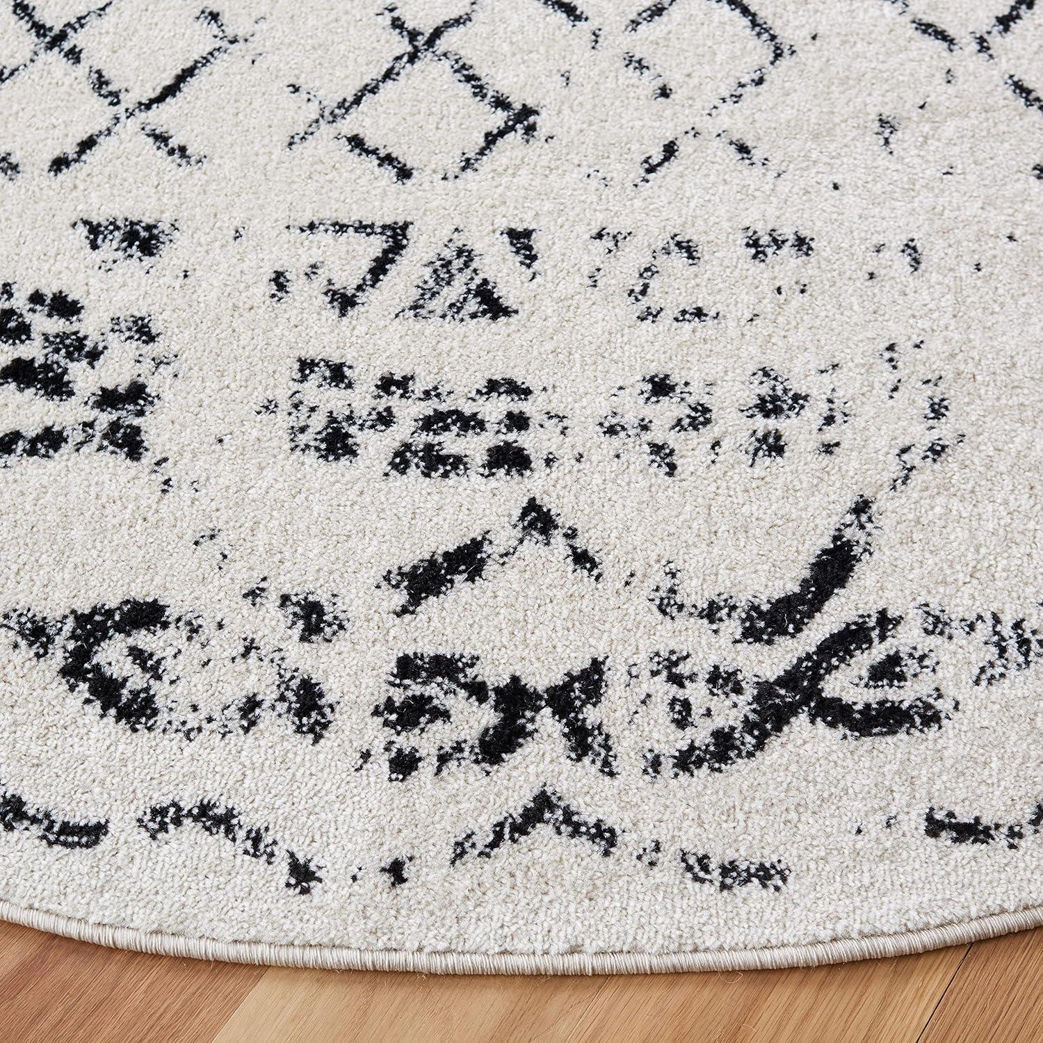 image:imageSAFAVIEH Area Rug 8x10 Tulum Collection Large Ivory amp Black Moroccan Boho Distressed Design NonShedding amp Easy to Clean Ideal for Living Room Bedroom Dining Space TUL268DIvoryBlack