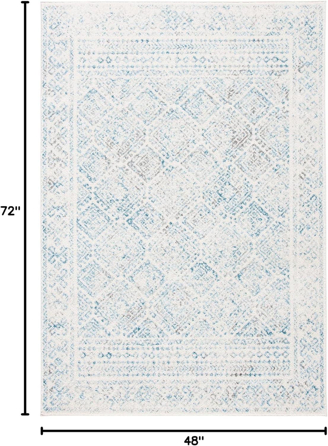 image:imageSAFAVIEH Area Rug 8x10 Tulum Collection Large Ivory amp Grey Moroccan Boho Distressed Design NonShedding amp Easy to Clean Ideal for Living Room Bedroom Dining Space TUL264AIvoryTurquoise