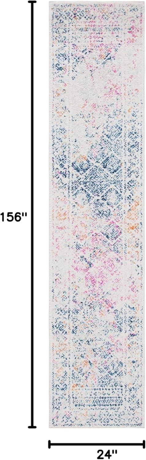 image:imageSAFAVIEH Area Rug 8x10 Tulum Collection Large Ivory amp Grey Moroccan Boho Distressed Design NonShedding amp Easy to Clean Ideal for Living Room Bedroom Dining Space TUL264AIvoryDark Blue