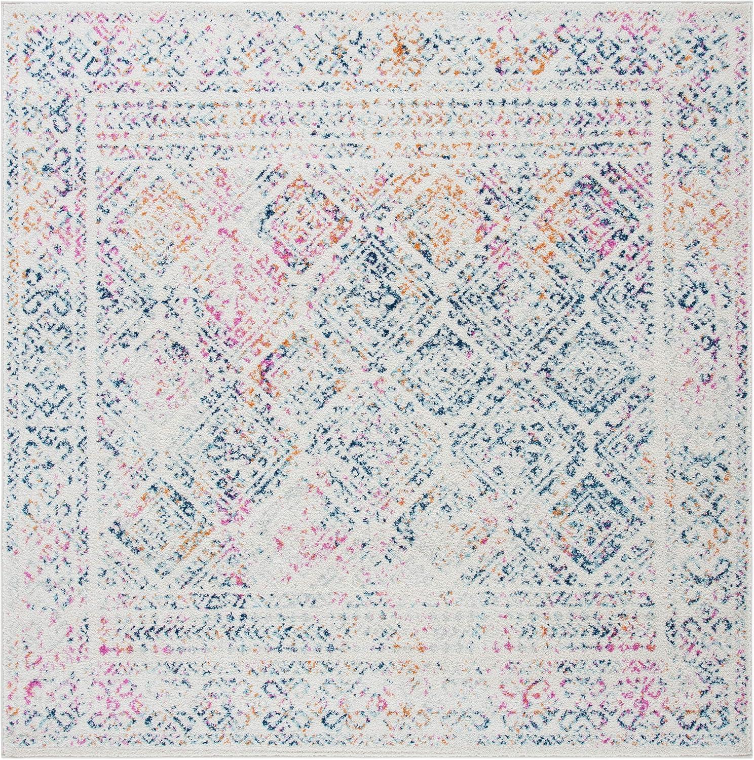 image:imageSAFAVIEH Area Rug 8x10 Tulum Collection Large Ivory amp Grey Moroccan Boho Distressed Design NonShedding amp Easy to Clean Ideal for Living Room Bedroom Dining Space TUL264AIvoryDark Blue