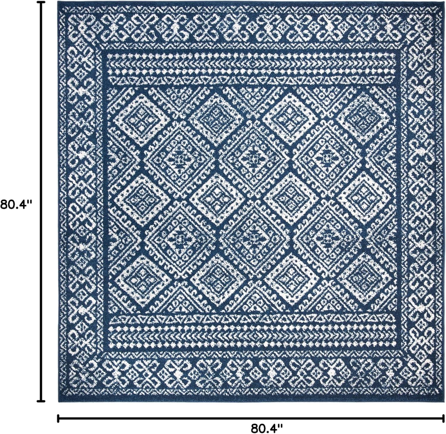 image:imageSAFAVIEH Area Rug 8x10 Tulum Collection Large Ivory amp Grey Moroccan Boho Distressed Design NonShedding amp Easy to Clean Ideal for Living Room Bedroom Dining Space TUL264ANavyIvory