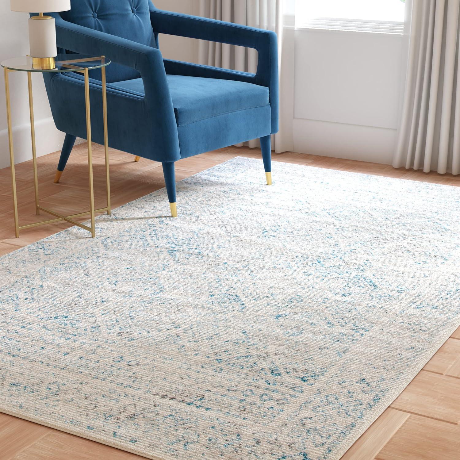 image:imageSAFAVIEH Area Rug 8x10 Tulum Collection Large Ivory amp Grey Moroccan Boho Distressed Design NonShedding amp Easy to Clean Ideal for Living Room Bedroom Dining Space TUL264AIvoryTurquoise