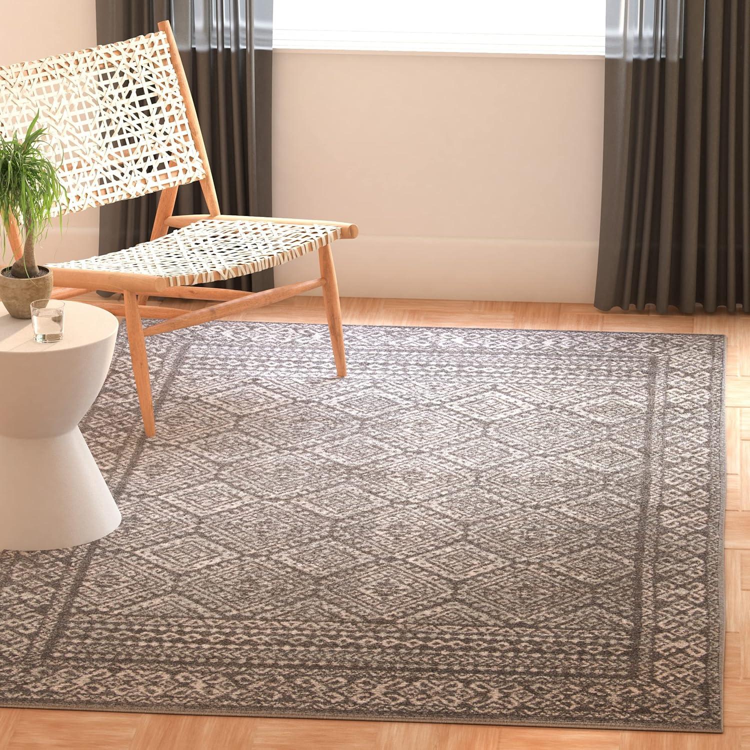 image:imageSAFAVIEH Area Rug 8x10 Tulum Collection Large Ivory amp Grey Moroccan Boho Distressed Design NonShedding amp Easy to Clean Ideal for Living Room Bedroom Dining Space TUL264ADark GreyIvory