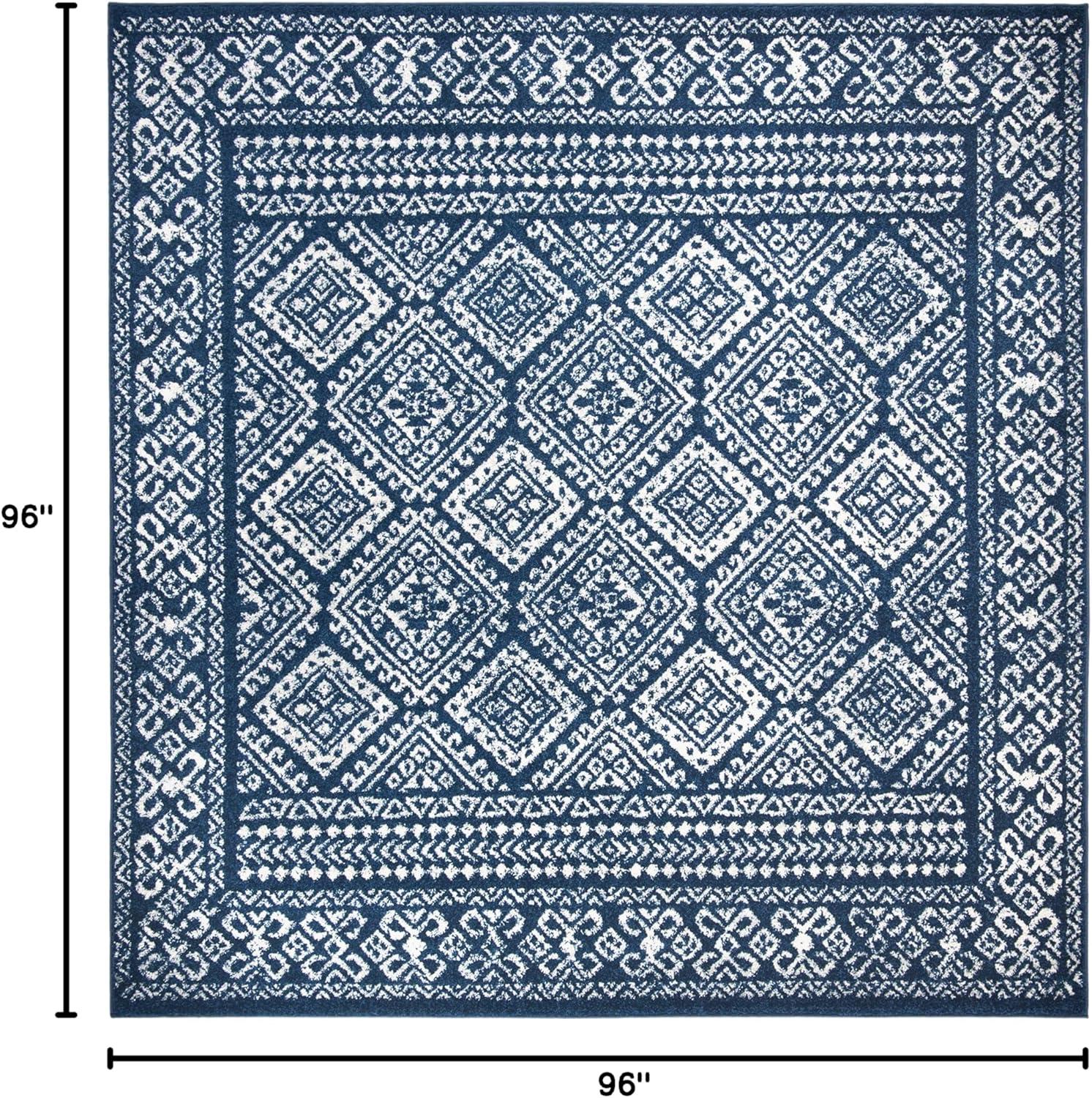 image:imageSAFAVIEH Area Rug 8x10 Tulum Collection Large Ivory amp Grey Moroccan Boho Distressed Design NonShedding amp Easy to Clean Ideal for Living Room Bedroom Dining Space TUL264ANavyIvory