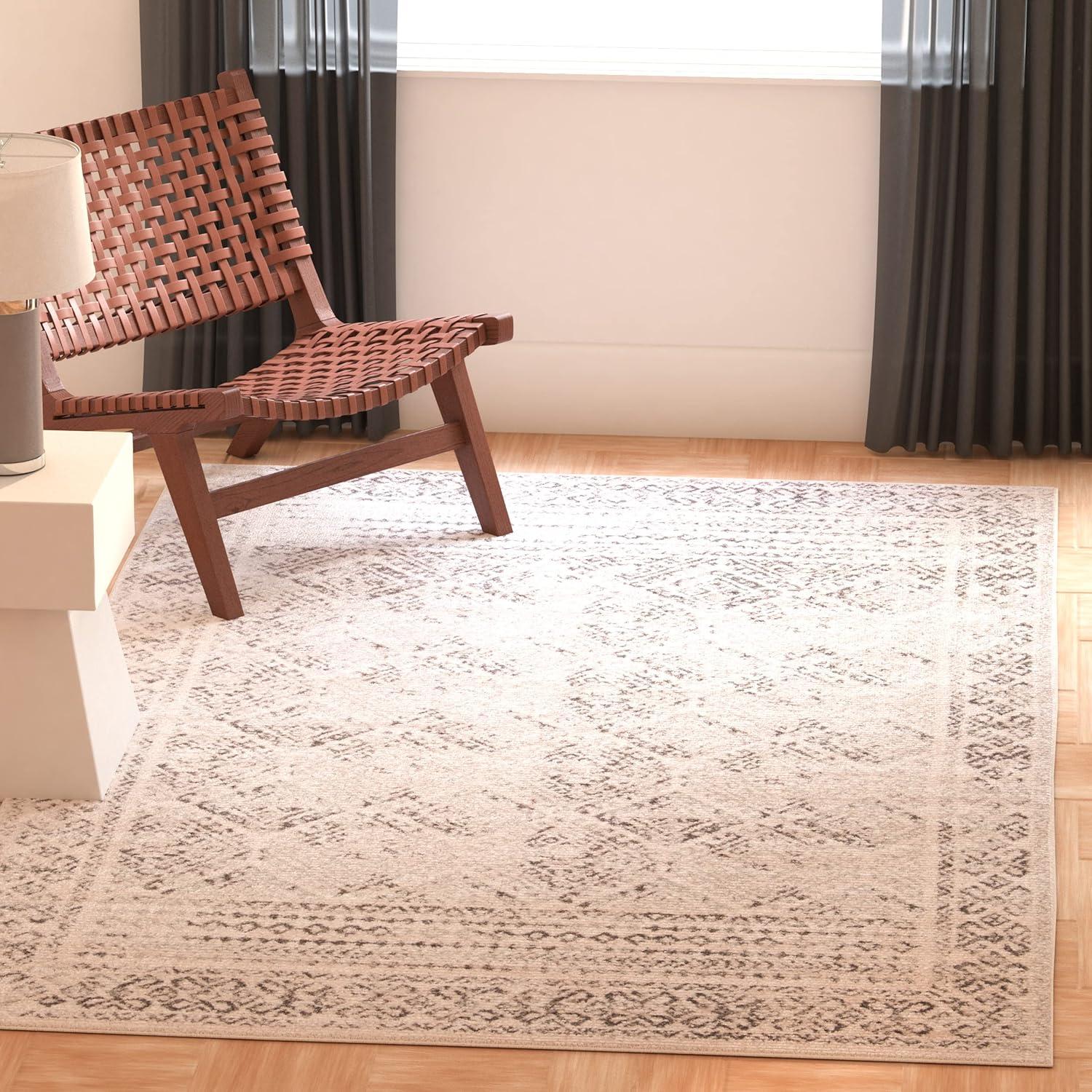 image:imageSAFAVIEH Area Rug 8x10 Tulum Collection Large Ivory amp Grey Moroccan Boho Distressed Design NonShedding amp Easy to Clean Ideal for Living Room Bedroom Dining Space TUL264AIvoryGrey