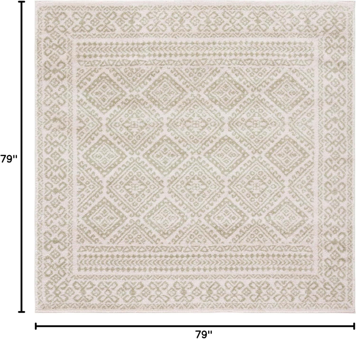 image:imageSAFAVIEH Area Rug 8x10 Tulum Collection Large Ivory amp Grey Moroccan Boho Distressed Design NonShedding amp Easy to Clean Ideal for Living Room Bedroom Dining Space TUL264AIvorySage