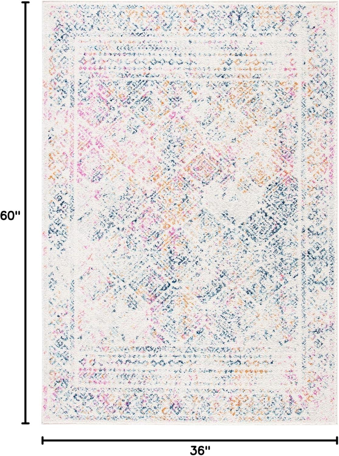 image:imageSAFAVIEH Area Rug 8x10 Tulum Collection Large Ivory amp Grey Moroccan Boho Distressed Design NonShedding amp Easy to Clean Ideal for Living Room Bedroom Dining Space TUL264AIvoryDark Blue
