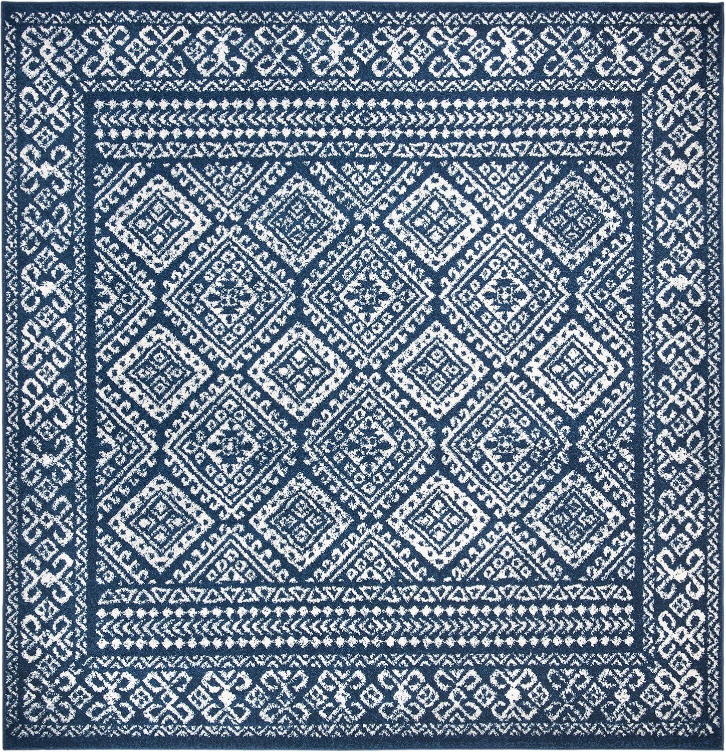 image:imageSAFAVIEH Area Rug 8x10 Tulum Collection Large Ivory amp Grey Moroccan Boho Distressed Design NonShedding amp Easy to Clean Ideal for Living Room Bedroom Dining Space TUL264ANavyIvory