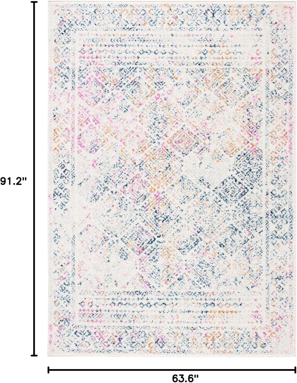 image:imageSAFAVIEH Area Rug 8x10 Tulum Collection Large Ivory amp Grey Moroccan Boho Distressed Design NonShedding amp Easy to Clean Ideal for Living Room Bedroom Dining Space TUL264AIvoryDark Blue