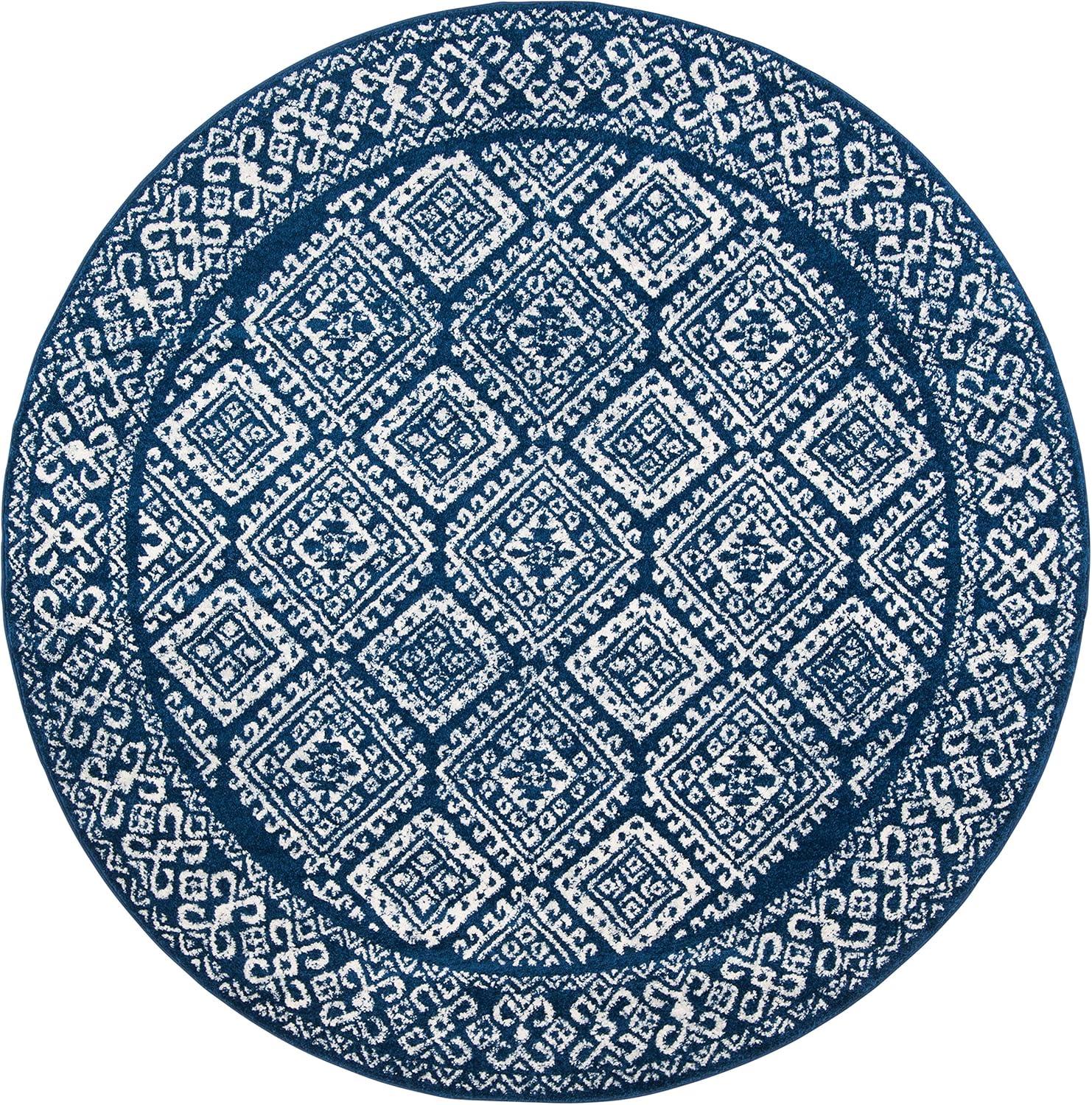 image:imageSAFAVIEH Area Rug 8x10 Tulum Collection Large Ivory amp Grey Moroccan Boho Distressed Design NonShedding amp Easy to Clean Ideal for Living Room Bedroom Dining Space TUL264ANavyIvory