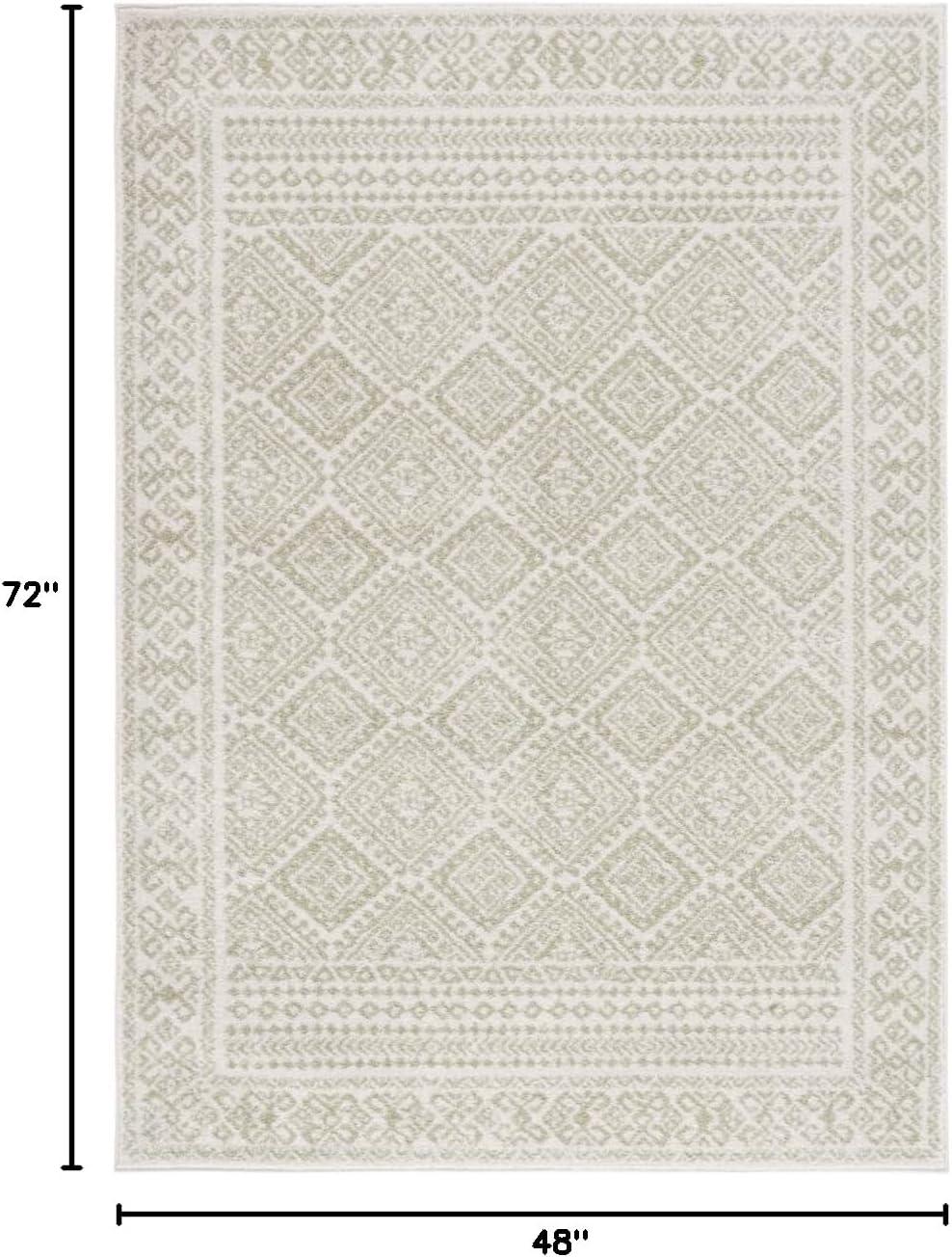 image:imageSAFAVIEH Area Rug 8x10 Tulum Collection Large Ivory amp Grey Moroccan Boho Distressed Design NonShedding amp Easy to Clean Ideal for Living Room Bedroom Dining Space TUL264AIvorySage