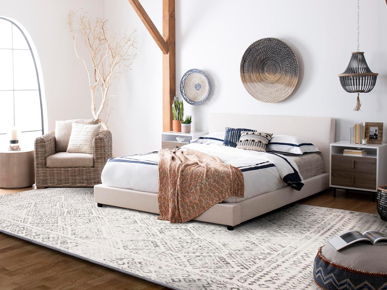 image:imageSAFAVIEH Area Rug 8x10 Tulum Collection Large Ivory amp Grey Moroccan Boho Distressed Design NonShedding amp Easy to Clean Ideal for Living Room Bedroom Dining Space TUL264AIvoryGrey