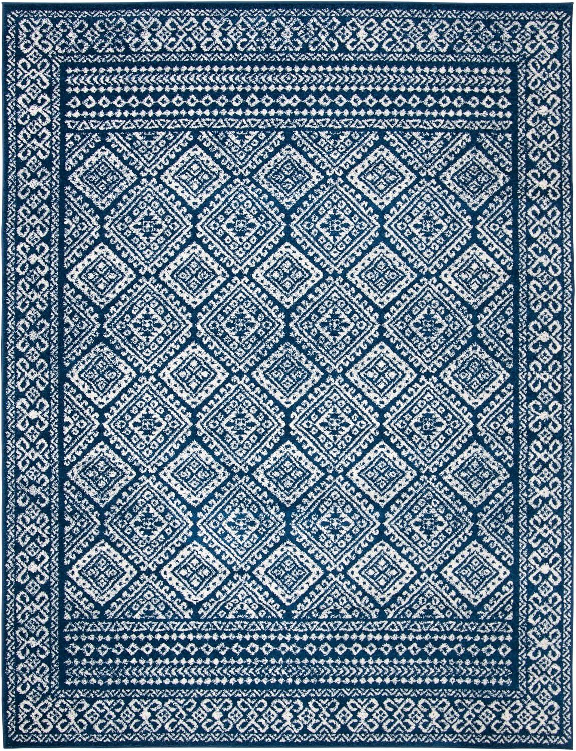 image:imageSAFAVIEH Area Rug 8x10 Tulum Collection Large Ivory amp Grey Moroccan Boho Distressed Design NonShedding amp Easy to Clean Ideal for Living Room Bedroom Dining Space TUL264ANavyIvory