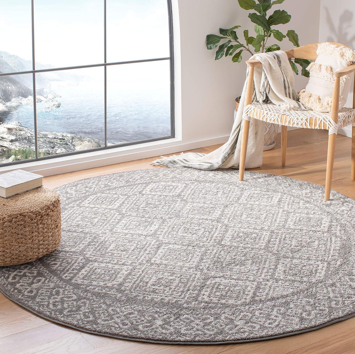image:imageSAFAVIEH Area Rug 8x10 Tulum Collection Large Ivory amp Grey Moroccan Boho Distressed Design NonShedding amp Easy to Clean Ideal for Living Room Bedroom Dining Space TUL264ADark GreyIvory
