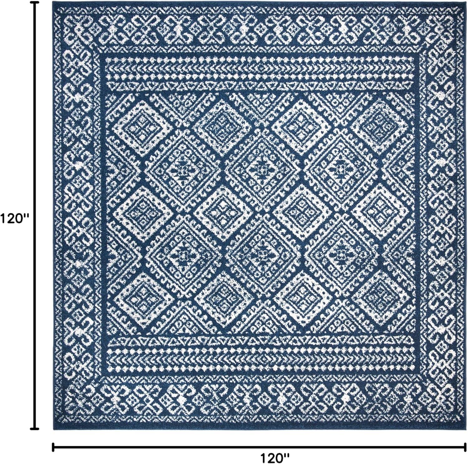 image:imageSAFAVIEH Area Rug 8x10 Tulum Collection Large Ivory amp Grey Moroccan Boho Distressed Design NonShedding amp Easy to Clean Ideal for Living Room Bedroom Dining Space TUL264ANavyIvory