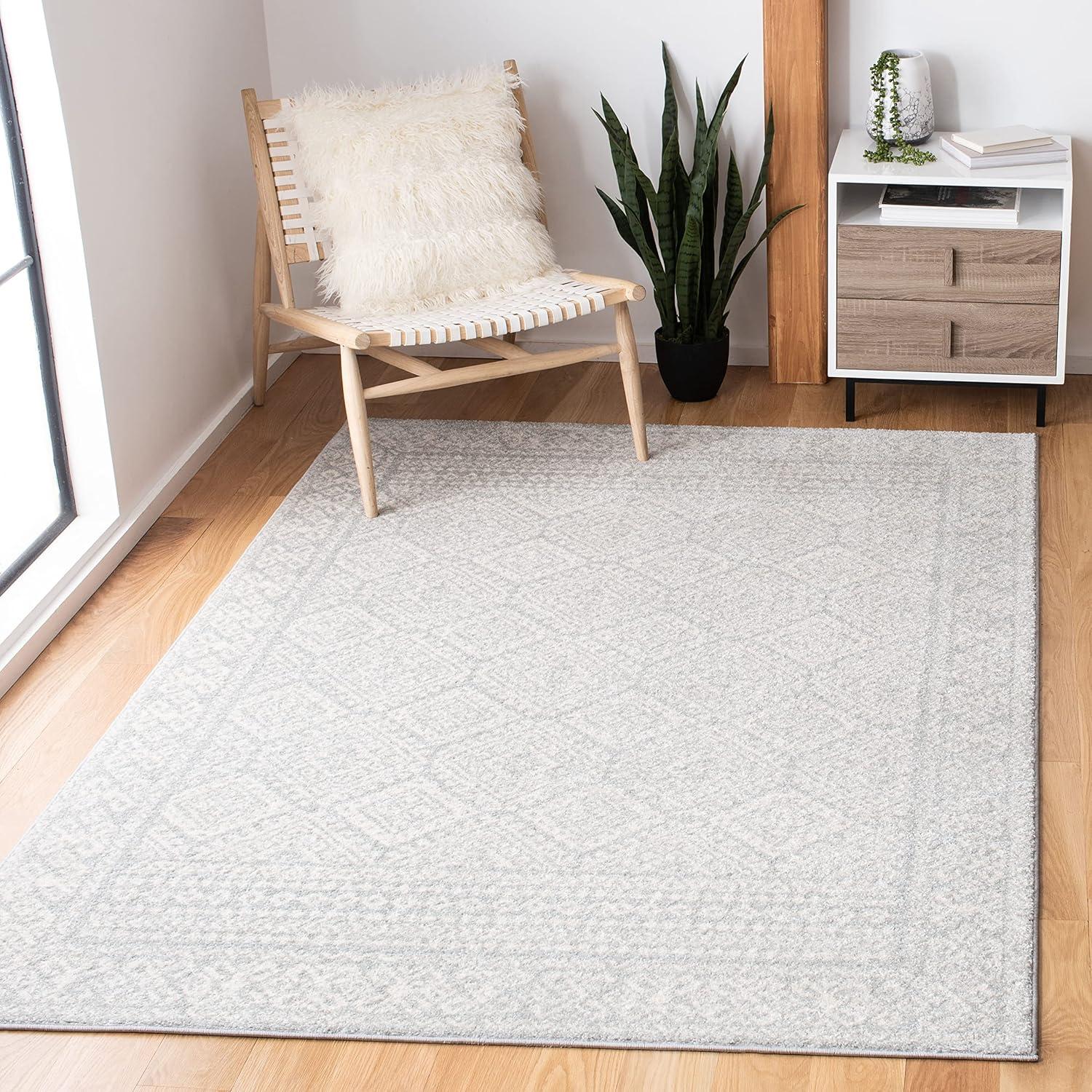 image:imageSAFAVIEH Area Rug 8x10 Tulum Collection Large Ivory amp Grey Moroccan Boho Distressed Design NonShedding amp Easy to Clean Ideal for Living Room Bedroom Dining Space TUL264ALight GreyIvory