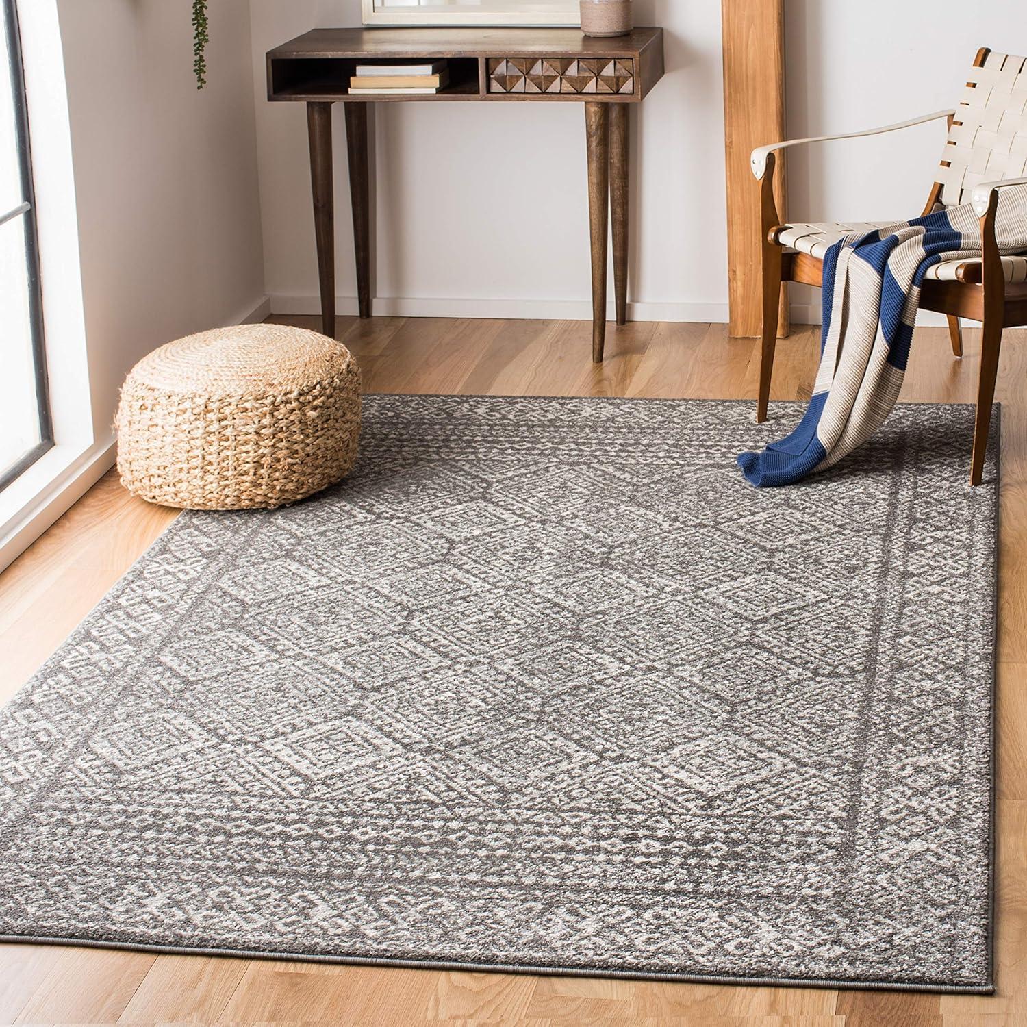 image:imageSAFAVIEH Area Rug 8x10 Tulum Collection Large Ivory amp Grey Moroccan Boho Distressed Design NonShedding amp Easy to Clean Ideal for Living Room Bedroom Dining Space TUL264ADark GreyIvory