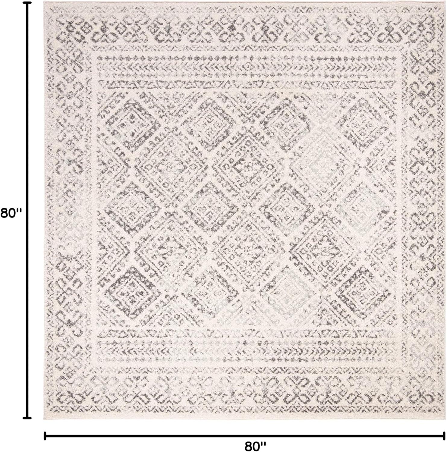 image:imageSAFAVIEH Area Rug 8x10 Tulum Collection Large Ivory amp Grey Moroccan Boho Distressed Design NonShedding amp Easy to Clean Ideal for Living Room Bedroom Dining Space TUL264AIvoryGrey