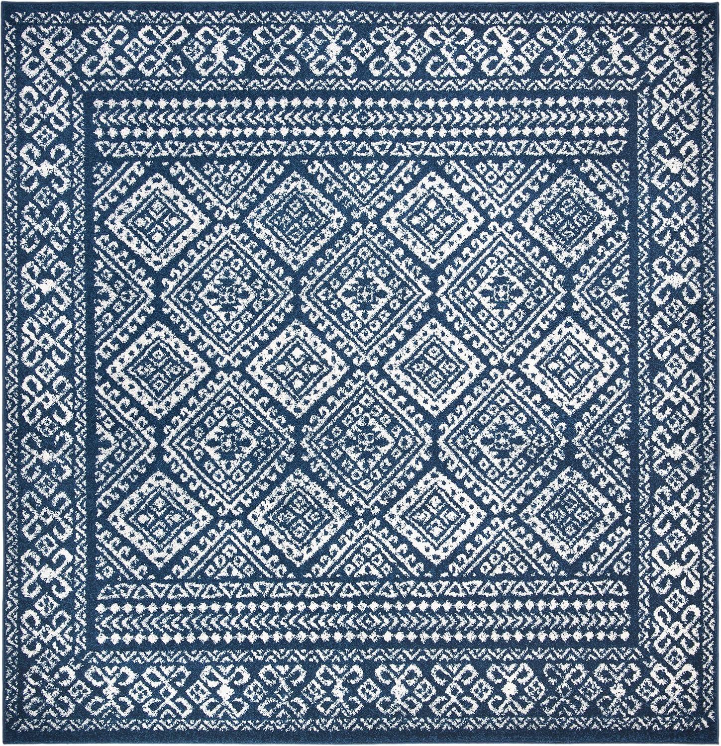 image:imageSAFAVIEH Area Rug 8x10 Tulum Collection Large Ivory amp Grey Moroccan Boho Distressed Design NonShedding amp Easy to Clean Ideal for Living Room Bedroom Dining Space TUL264ANavyIvory