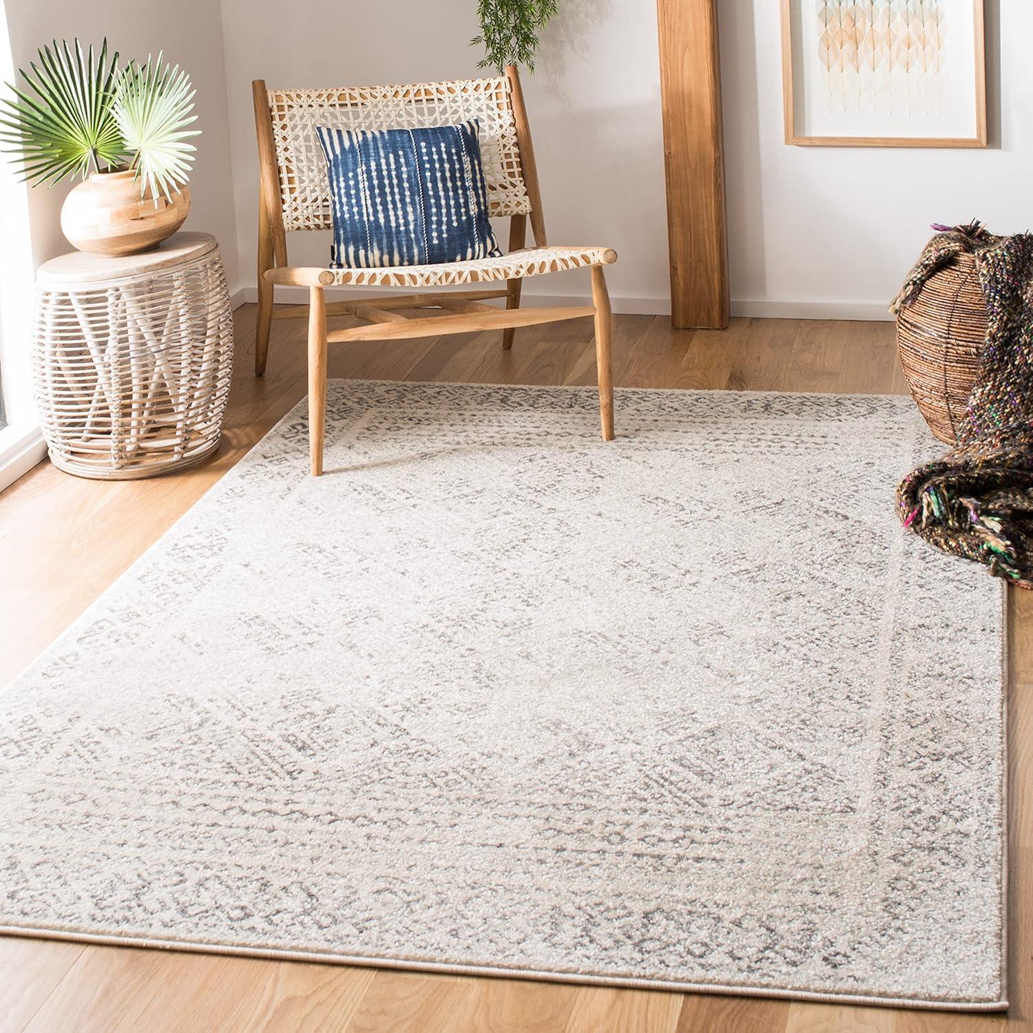 image:imageSAFAVIEH Area Rug 8x10 Tulum Collection Large Ivory amp Grey Moroccan Boho Distressed Design NonShedding amp Easy to Clean Ideal for Living Room Bedroom Dining Space TUL264AIvoryGrey