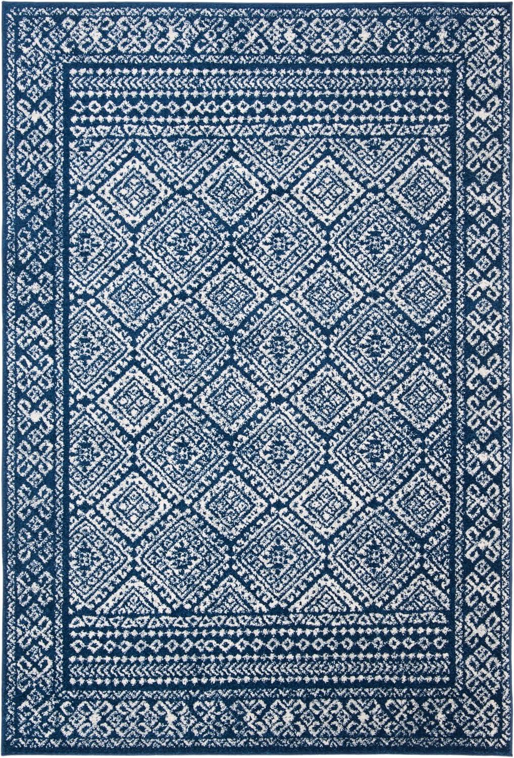image:imageSAFAVIEH Area Rug 8x10 Tulum Collection Large Ivory amp Grey Moroccan Boho Distressed Design NonShedding amp Easy to Clean Ideal for Living Room Bedroom Dining Space TUL264ANavyIvory
