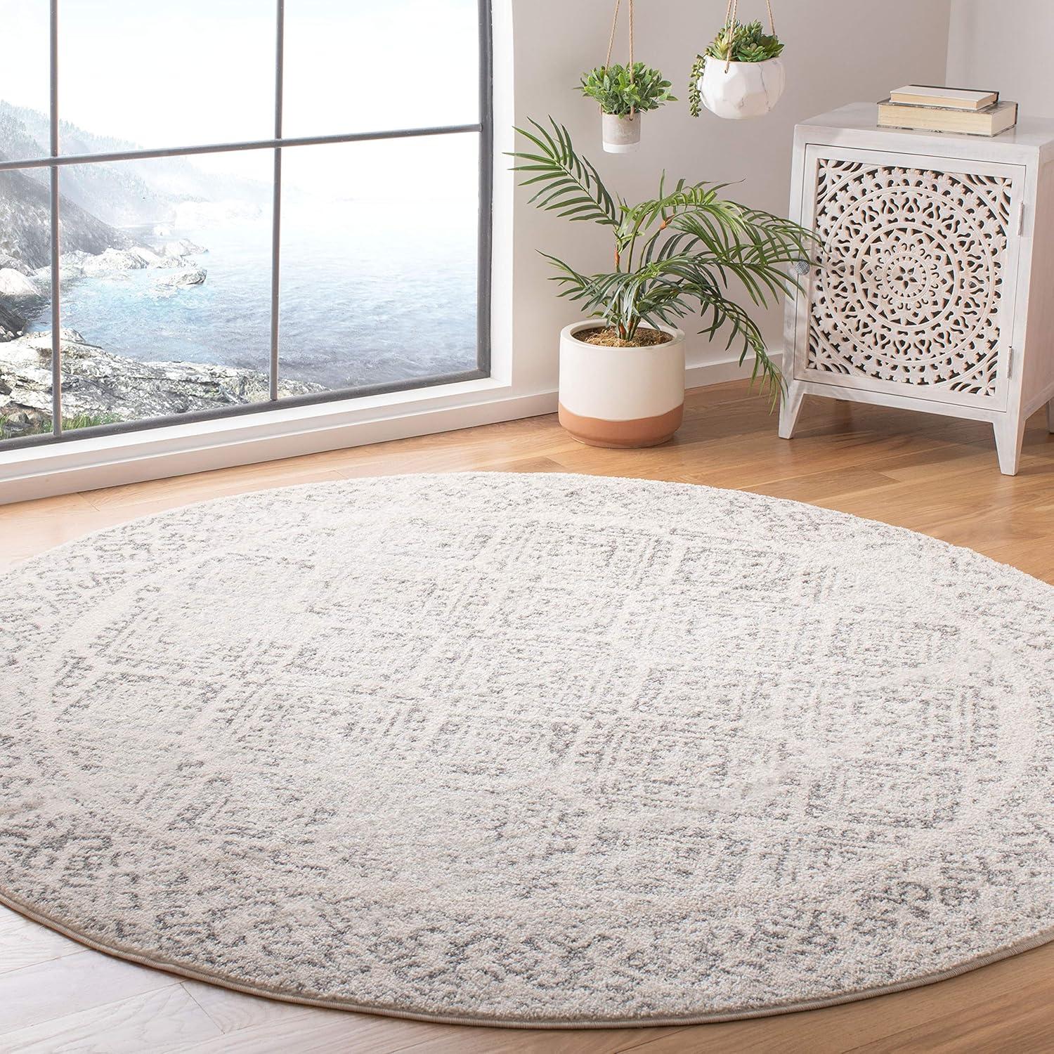 image:imageSAFAVIEH Area Rug 8x10 Tulum Collection Large Ivory amp Grey Moroccan Boho Distressed Design NonShedding amp Easy to Clean Ideal for Living Room Bedroom Dining Space TUL264AIvoryGrey