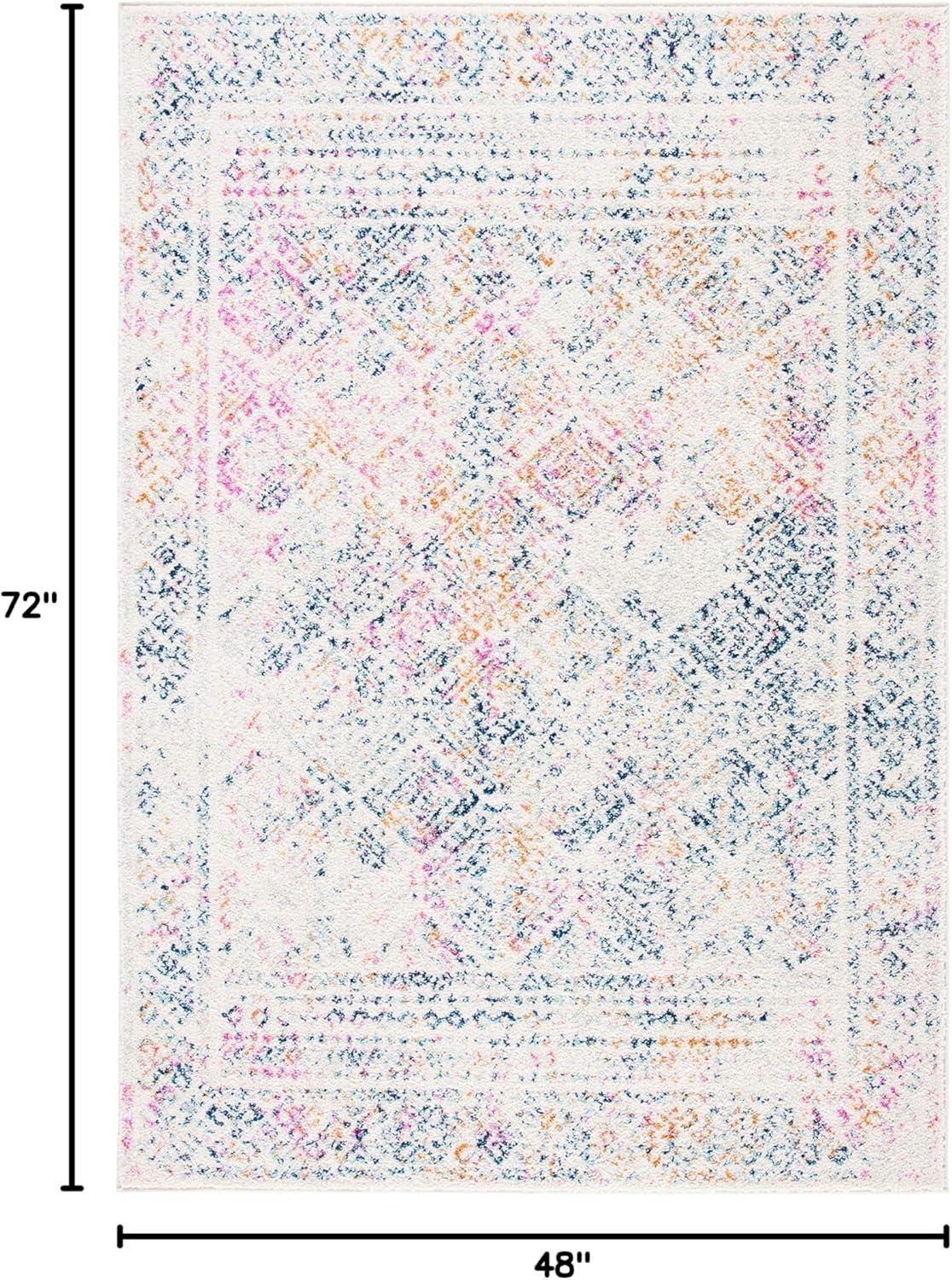 image:imageSAFAVIEH Area Rug 8x10 Tulum Collection Large Ivory amp Grey Moroccan Boho Distressed Design NonShedding amp Easy to Clean Ideal for Living Room Bedroom Dining Space TUL264AIvoryDark Blue