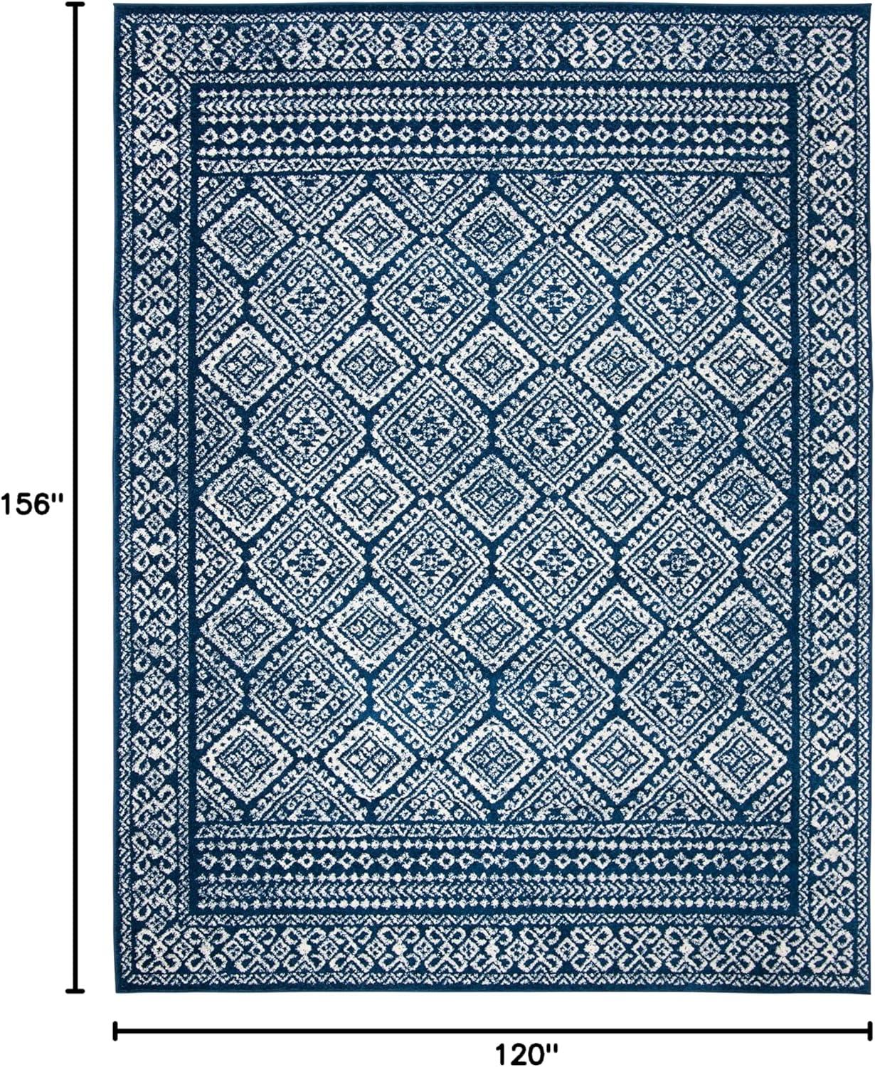 image:imageSAFAVIEH Area Rug 8x10 Tulum Collection Large Ivory amp Grey Moroccan Boho Distressed Design NonShedding amp Easy to Clean Ideal for Living Room Bedroom Dining Space TUL264ANavyIvory