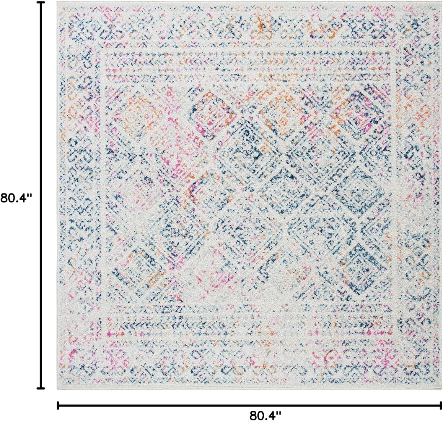 image:imageSAFAVIEH Area Rug 8x10 Tulum Collection Large Ivory amp Grey Moroccan Boho Distressed Design NonShedding amp Easy to Clean Ideal for Living Room Bedroom Dining Space TUL264AIvoryDark Blue