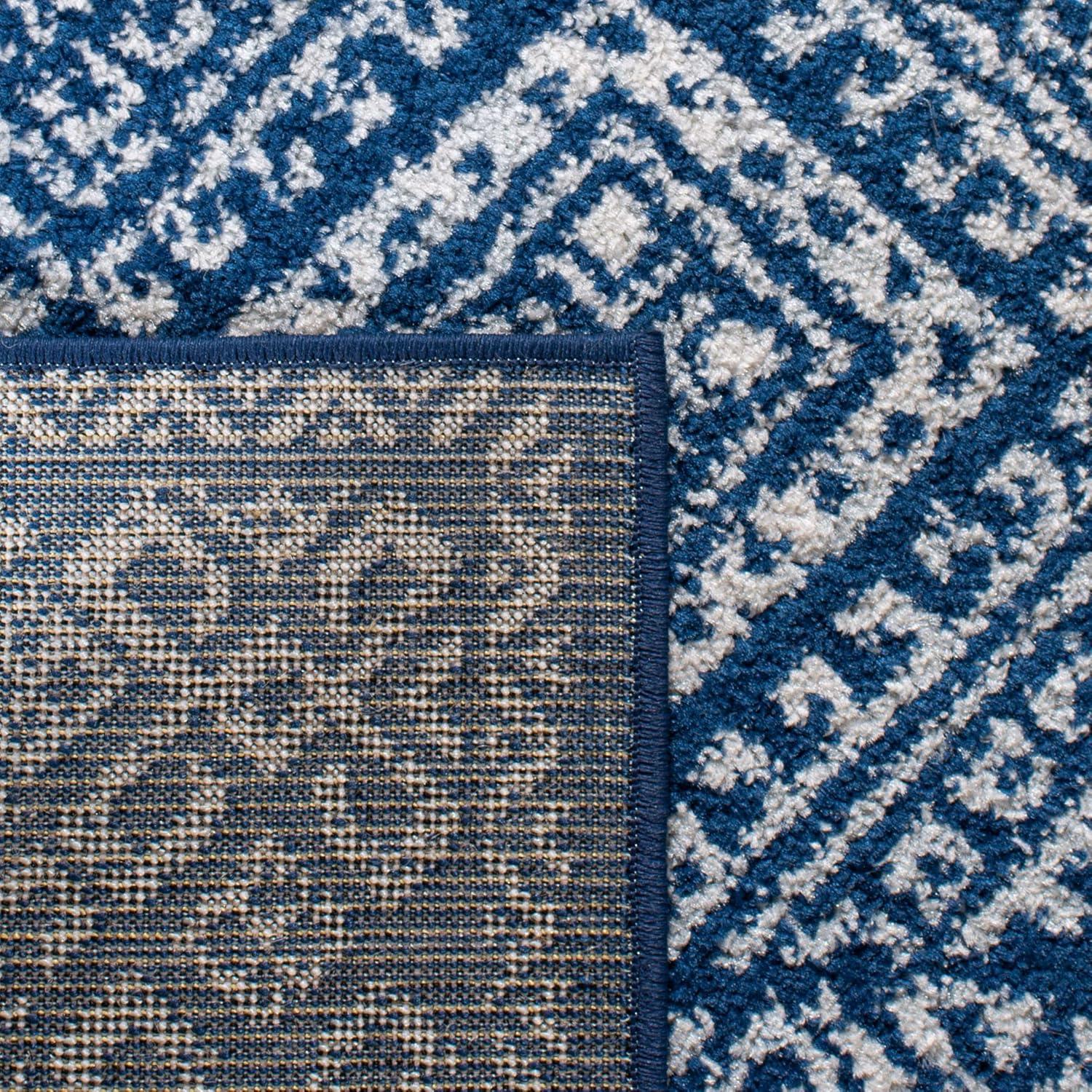 image:imageSAFAVIEH Area Rug 8x10 Tulum Collection Large Ivory amp Grey Moroccan Boho Distressed Design NonShedding amp Easy to Clean Ideal for Living Room Bedroom Dining Space TUL264ANavyIvory