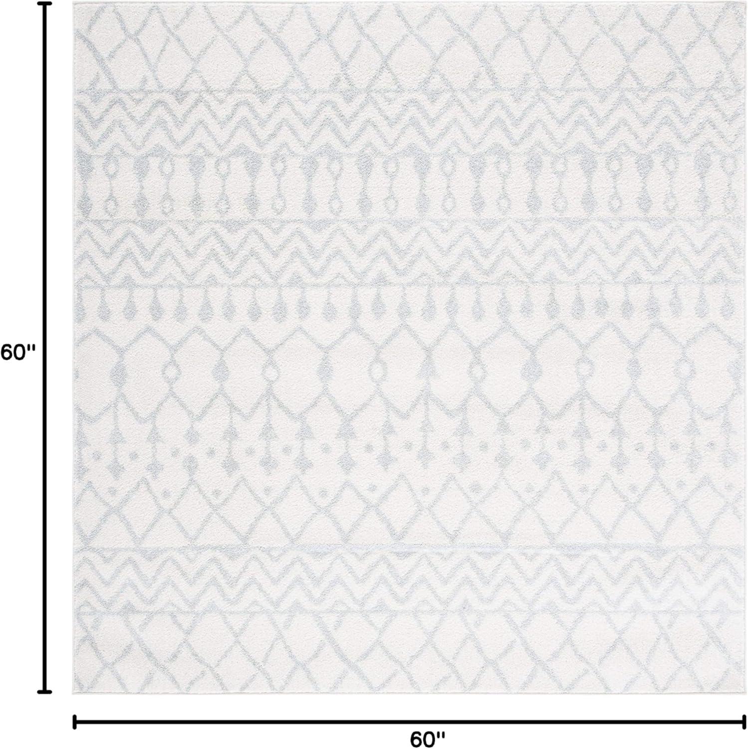 image:imageSAFAVIEH Area Rug 8x10 Tulum Collection Large Navy amp Ivory Moroccan Boho Distressed Design NonShedding amp Easy to Clean Ideal for Living Room Bedroom Dining Space TUL270NIvoryLight Grey